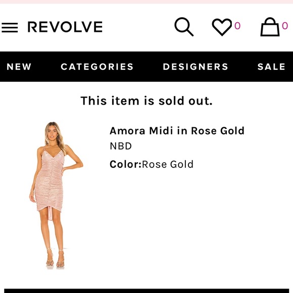 REVOLVE NBD MINI ROSE GOLD DRESS - Picture 2 of 6